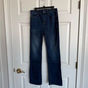 Old Navy Kicker Boot-Cut High Rise Jeans - Dark Blue